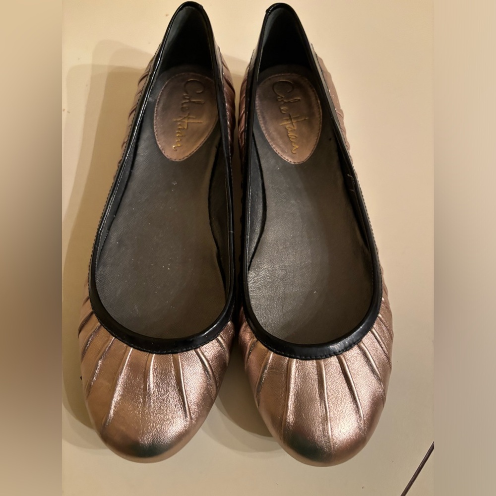 Cole Haan copper metallic slipper shoe 6.5